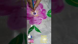 Organza dupatta free hand Painting letest O subscribe [upl. by Sibbie]