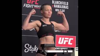 Erin Blanchfield Vs Rose Namajunas Official Weighin Moreno Vs Albazi [upl. by Ellesirg]