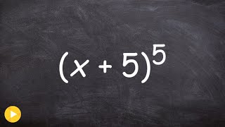 Expand a binomial to the fifth power using pascals triangle [upl. by Ade]