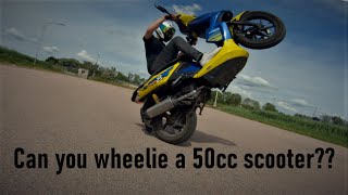 WHEELIE TUTORIAL  50cc scooters [upl. by Earl]