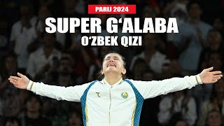 DIYORA KELDIYOROVA  ILK OLTIN MEDAL  PARIJ 2024  FIRST GOLD MEDAL UZBEKISTAN [upl. by Uziel280]