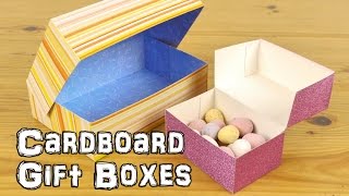 DIY Cardboard Gift Boxes [upl. by Ardnek940]