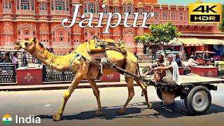 Jaipur Walking Tour  Daytime and Evening walk in Jaipur Old City  India🇮🇳  4K HDR [upl. by Eilsew]