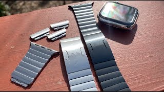 Apple Watch Stainless Steel Link Bracelet  Band Review [upl. by Venice319]