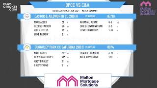 Burghley Park CC Saturday 2nd XI v Castor amp Ailsworth CC 2nd XI [upl. by Aschim]