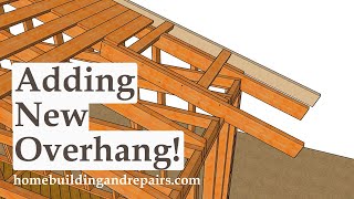 How To Add Roof Overhang Using Extender Boards To House Without One  Old House Remodeling Part 8 [upl. by Dnyletak517]