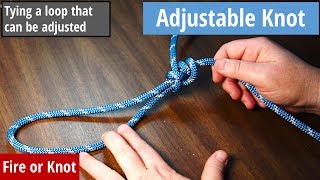 Knot Instruction  Adjustable Knot [upl. by Erbua]