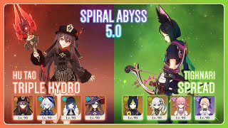 C1 Hu Tao Triple Hydro amp C0 Tighnari Spread  Spiral Abyss 50  Genshin Impact [upl. by Cassil306]