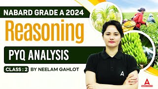 NABARD Grade A 2024  NABARD Grade A Reasoning Previous Year Question Paper 2  By Neelam Gahlot [upl. by Arihsak]