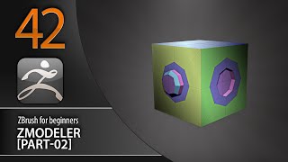 ZBrush for beginners42  ZModeler Part02 [upl. by Nylessej]