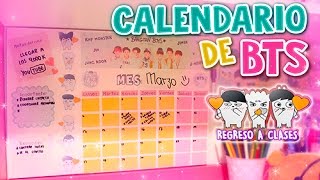 DIY KPOP ✔ CREA TU PROPIO CALENDARIO ORGANIZADOR DE BTS ♡ REGRESO A CLASES l Fabbi Lee [upl. by Spindell]