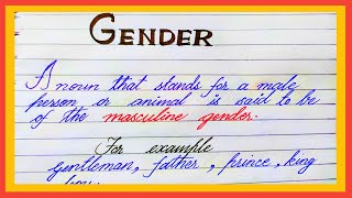 What is Gender  Definition of Gender in english grammar  Types of gender [upl. by Tenaj]