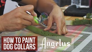 Digi Camo Dog Collar  Angelus Leather Paints [upl. by Opiak]