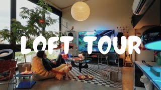 My Loft Apartment Tour  high ceiling mid century and cosy [upl. by Warfore]