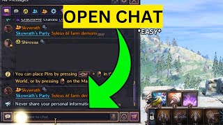 How To Open Chat in Throne and LibertyEASY [upl. by Ardnaeel]