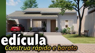 edicula super linda com 2 quartos casa barata e fácil de construir em 2022 [upl. by Nosraep]