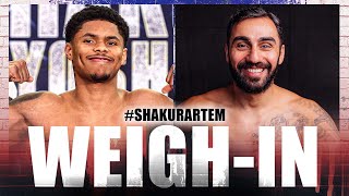 Shakur Stevenson vs Artem Harutyunyan  WEIGHIN [upl. by Dnalevelc]