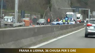 Frana a Lierna 36 chiusa per 5 ore [upl. by Dearr108]