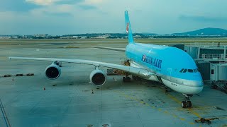 KOREAN AIR A380 Economy Class Review INCHEON to LAX HL7614 [upl. by Atkinson147]