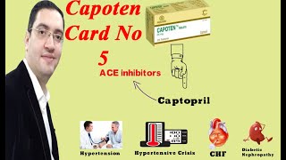 Capoten captopril  كابوتن لعلاج الضغط واعتلال الكلي السكري  Drug card [upl. by Yekram]