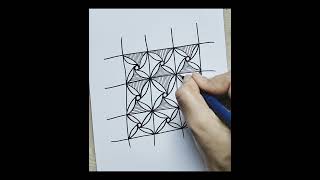 EASY AND QUICK DOODLEZENTANGLE PATTERN FOR BEGINNERSdoodle doodles art [upl. by Nivanod509]