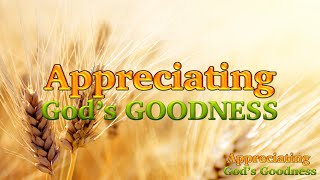 Appreciating the Gods Goodness [upl. by Elyn]