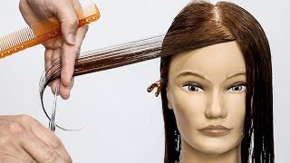 How to cut perfect face framing layers for long hair [upl. by Eenhat]