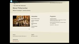 Wiener Philharmoniker 5 Abonnementkonzert So 27 Jänner 1952 Musikverein Großer Saal [upl. by Nabois269]