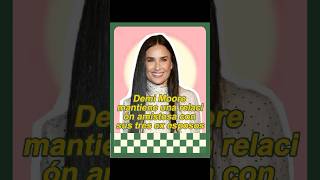 Demi Moore mantiene una relación amistosa con sus tres ex espososforyou celebrity usa fyp [upl. by Rinee]