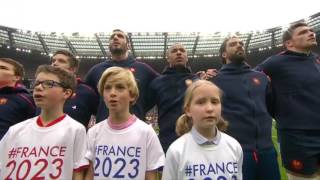 National Anthems  France vs Wales 6N 5th Rd 2017 [upl. by Ardnod]