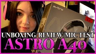 Astro A40 Neon Color Series Pink Unboxing Review amp Mic Test [upl. by Frantz948]