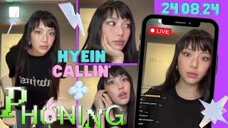 💜 Hyein 혜인 🐹  240824  🔴 Phoning LIVE  NewJeans 뉴진스 [upl. by Ahsiuq]