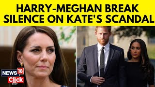 Prince Harry And Meghan Markle Break Silence On Kate’s Edited Photo Scandal  N18V  Royal  News18 [upl. by Trojan678]