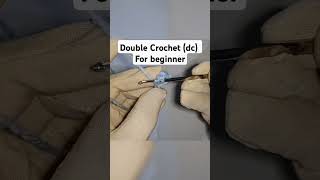 How to crochet Double crochet DC stitchBeginner tutorial Lesson 4 crocheteveryday crochetting [upl. by Teerprah]