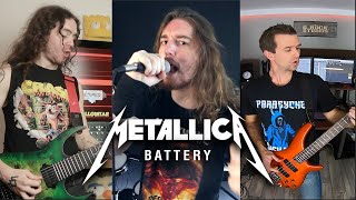 🔥 METALLICA  BATTERY 🔥 Full Cover ft BradleyHallGuitar  mgrocki GhostFacedrummer amp MORE [upl. by Annoik]