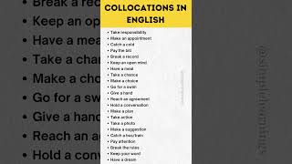 Common Collocations In English Grammar  Learn Collocations In English  Collocations IELTS [upl. by Adolf1]