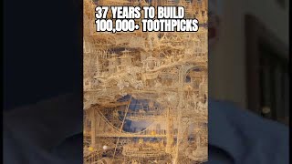 37 Year Toothpick Sculpture Build coolestthing toothpick toothpickart amazingart [upl. by Daph]