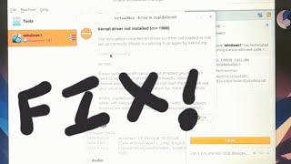 kernel driver not installed error in VirtualBox in all Linux systems withot installing any package [upl. by Brause]