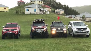 Isuzu DMAX vs Mitsubishi L200 vs Nissan Navara vs Hilux  The BETTER  OFF ROAD TURKIYE [upl. by Adahsar]