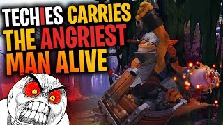 Techies Carries the Angriest Man Alive  DotA 2 Funny Moments [upl. by Kerrin]