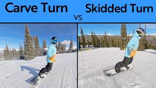 MUST WATCH Snowboard Turn In Depth Guide Skid vs Carve Turns [upl. by Fagaly]