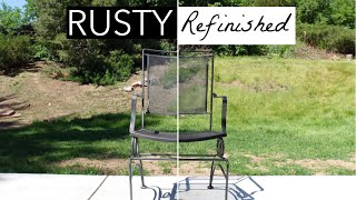 How To Refinish Metal Patio Chairs  StepbyStep Process [upl. by Nagyam768]