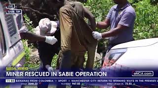 Illegal mining  A miner has been rescued from an abandoned mine in Sabie [upl. by Bergren]