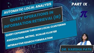 Automatic Local AnalysisQuery Expansion through Local Clustering IR Association Metric Scalar [upl. by Henriette]