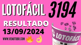 🍀 Resultado Lotofácil 3194 [upl. by Wailoo]