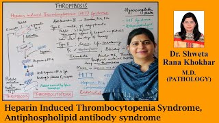 Heparin Induced Thrombocytopenia Syndrome Antiphospholipid antibody syndrome  Thrombosis [upl. by Mable]