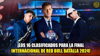 ¡Los 16 clasificados para la Final Internacional de Red Bull Batalla 2024  Urban Noticias [upl. by Burt]