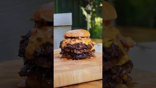 Baconnaise sauce Quadruple Cheeseburger [upl. by Kory]