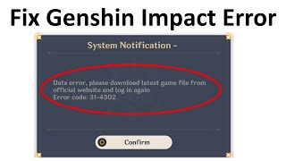 How to Fix Genshin Impact Error Code 314302 in Windows PC [upl. by Aicilat]