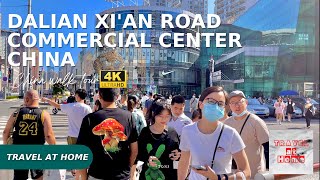 4KHDRChina 4k walk 2022  Travel at home Walk in Dalian Xian Road Commercial Center [upl. by Aikemehs197]